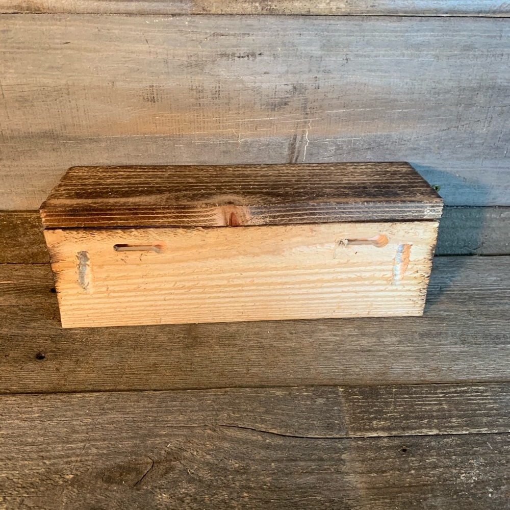 Rustic Wooden Shelf With Hooks - Picture 3 of 3